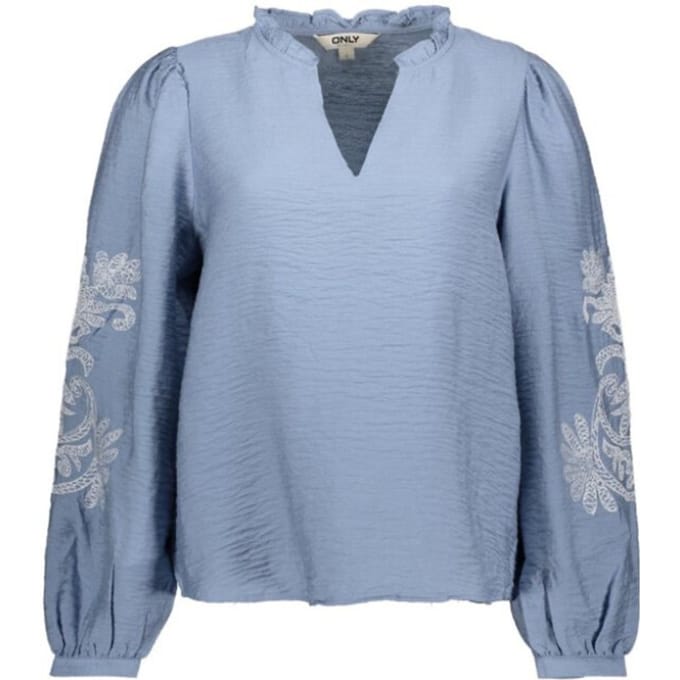 ONLY - ONLNEW MALOU L/S EMB TOP WVN CS Dames Top