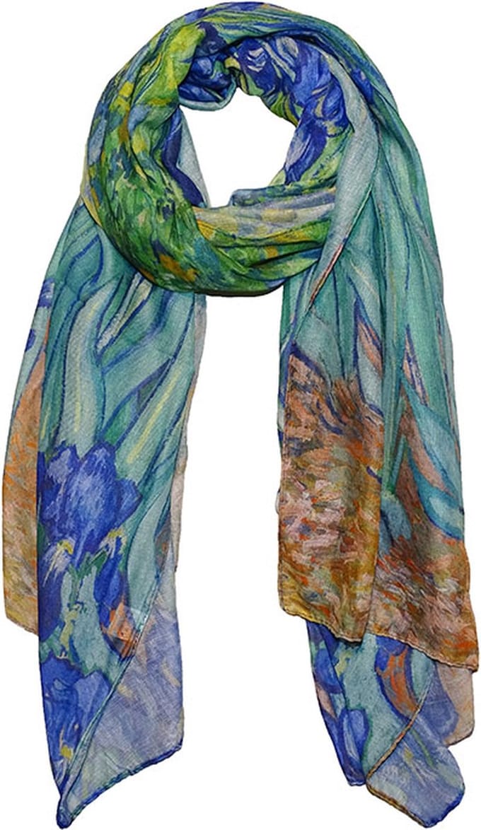 Boodz Langwerpige Sjaal Chiffon Irissen | Van Gogh | Schilderij