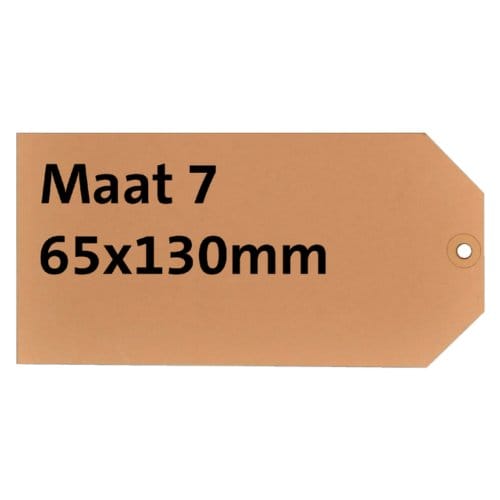 Label karton nr 7 200gr 65x130mm chamois 1000 stuks