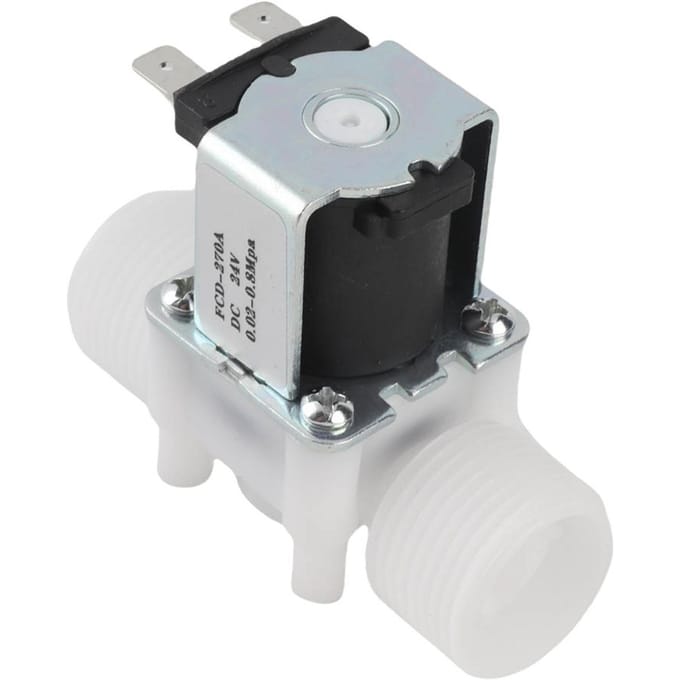 G3 4 NC Plastic Elektrische Solenoïdeklep Normaal Gesloten Waterinlaatklep Type 1