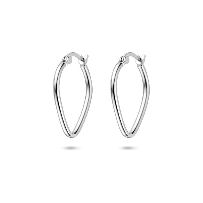 Zilveren gerhodineerde oorringen 19,5 mm - 1341738