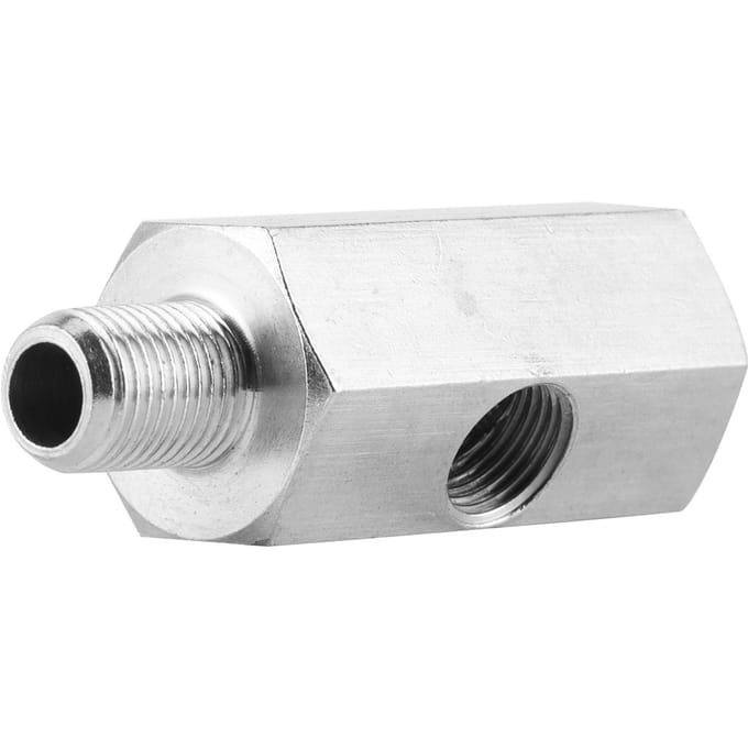 Oliedruksensor Adapter NPT T-stuk Man naar Vrouw 1/8 inch naar M10x1.0 Turbo Toevoerleiding Meter Fitting