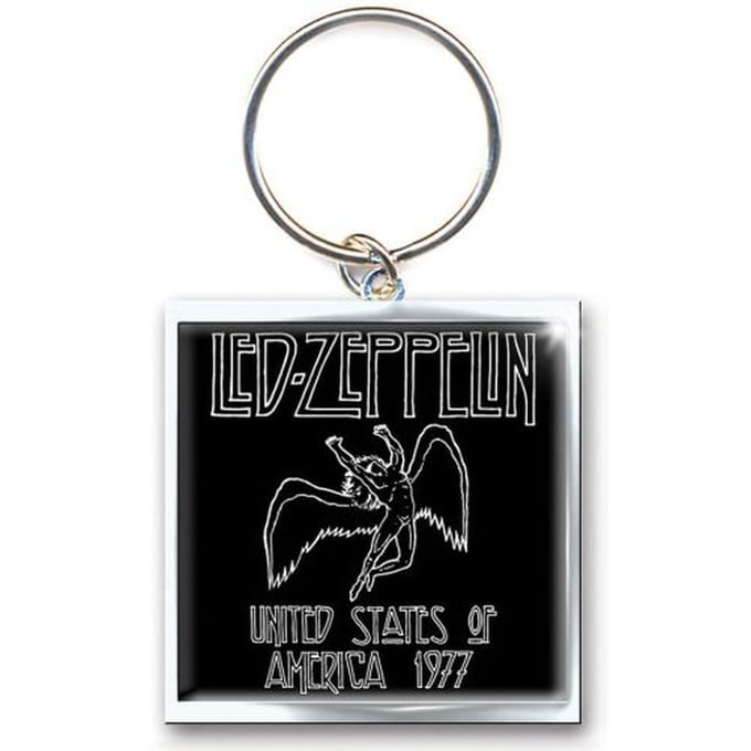 Led Zeppelin - 1977 USA Tour Sleutelhanger - Zwart