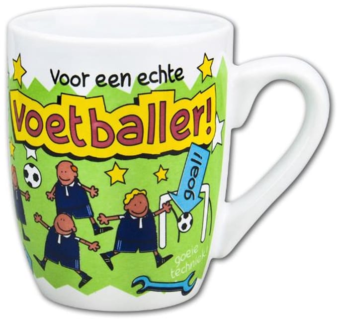 Cartoon mok - Voetballer.