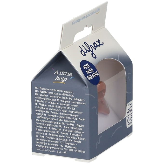 Difrax Fopspeen - Natural - 0/6 maanden - Siliconen - Bruin - 1 stuk