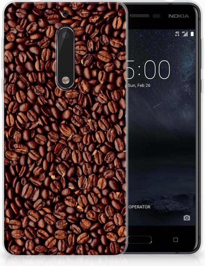 Nokia 5 Siliconen Case Koffiebonen