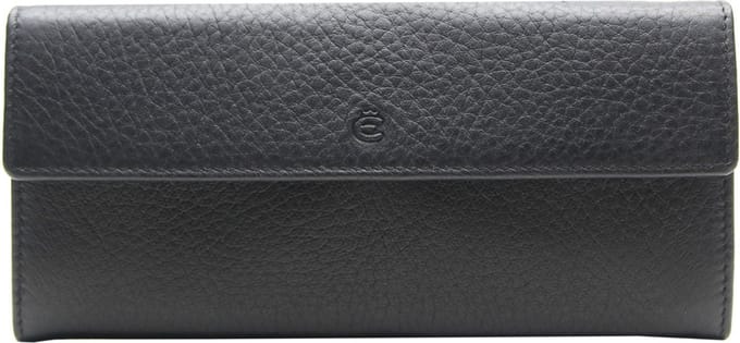 Esquire Leren Portemonnee Deer Ladies Purse Black Zwart