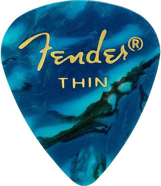 Fender Picks 351 Ocean Turq thin 12er Set Premium Celluloid - Plectrum set