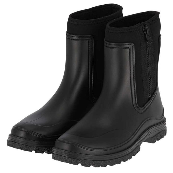 Regenlaarzen dames - Ritssluiting - Zwart - Zwart / 39