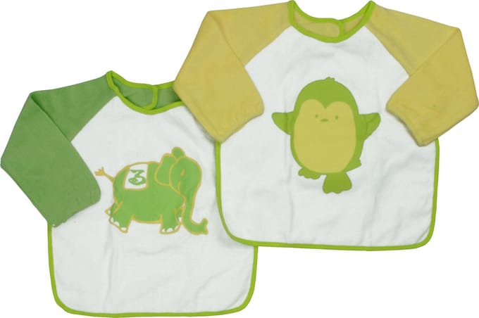 Bianco Blu Babie Slabber - 2 stuks - Groen/Geel