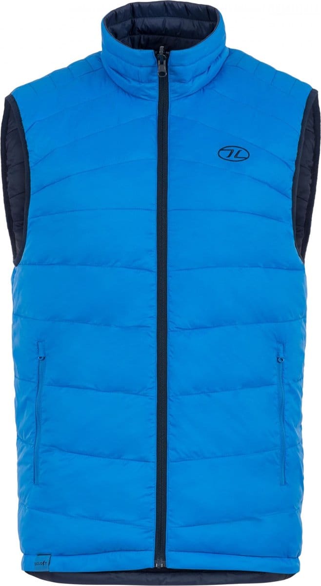 Highlander Bodywarmer Reversible Heren Nylon Blauw Maat S