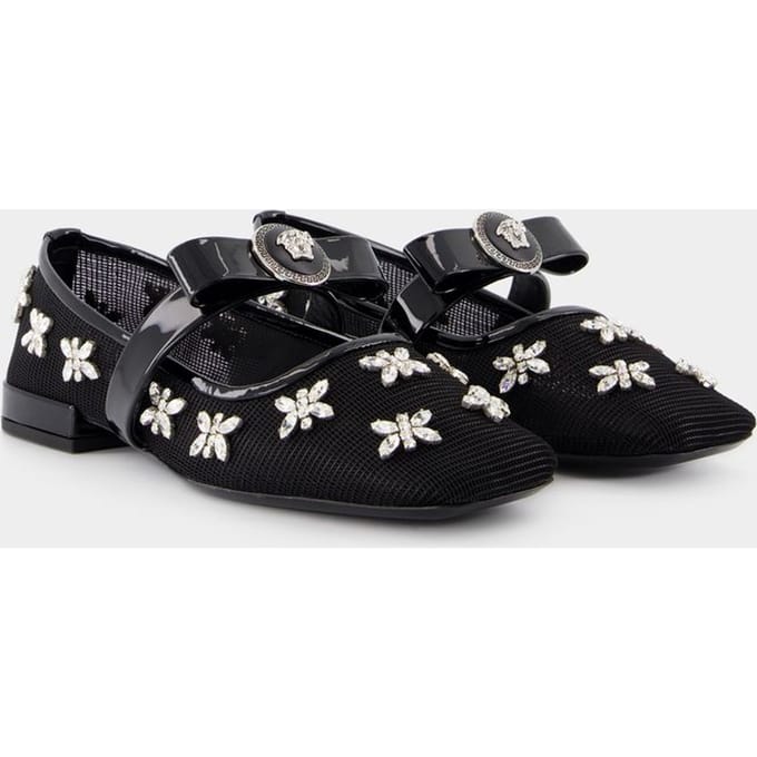 Versace Gianni Lint Platform Schoenen - - Leer - Zwart