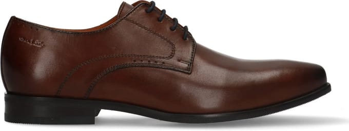 Van Lier - Heren - Cognac rhodes leren veterschoenen - Maat 45