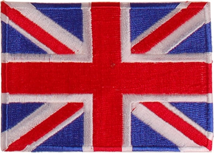 Strijkapplicatie 8x6cm vlag Brits