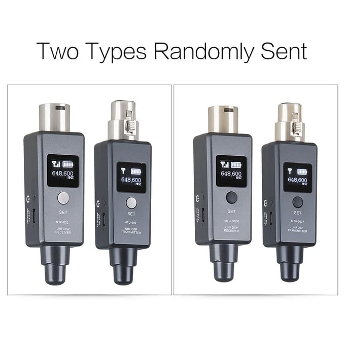 1 Paar Microfoon Draadloos Systeem Microfoon Draadloos Zendersysteem UHF DSP Zender & Ontvanger Mic/Line Twee Modussen zwart