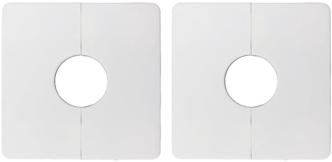Dailygoods - 2 Stuks Decoratieve Buisplaatafdekkingen van ABS-Kunststof in Wit