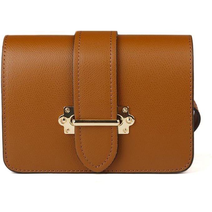 Giulia Monti Schoudertas/Waist Bag Zadelbruin