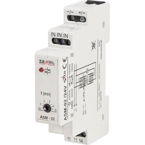 Zamel ASM-02/24V Trappenhuislichtautomaat DIN-rails 24 V
