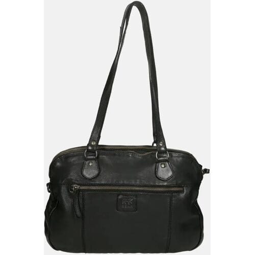 Bear Design Medium Schoudertas Dames - Leer - Lieke - Zwart