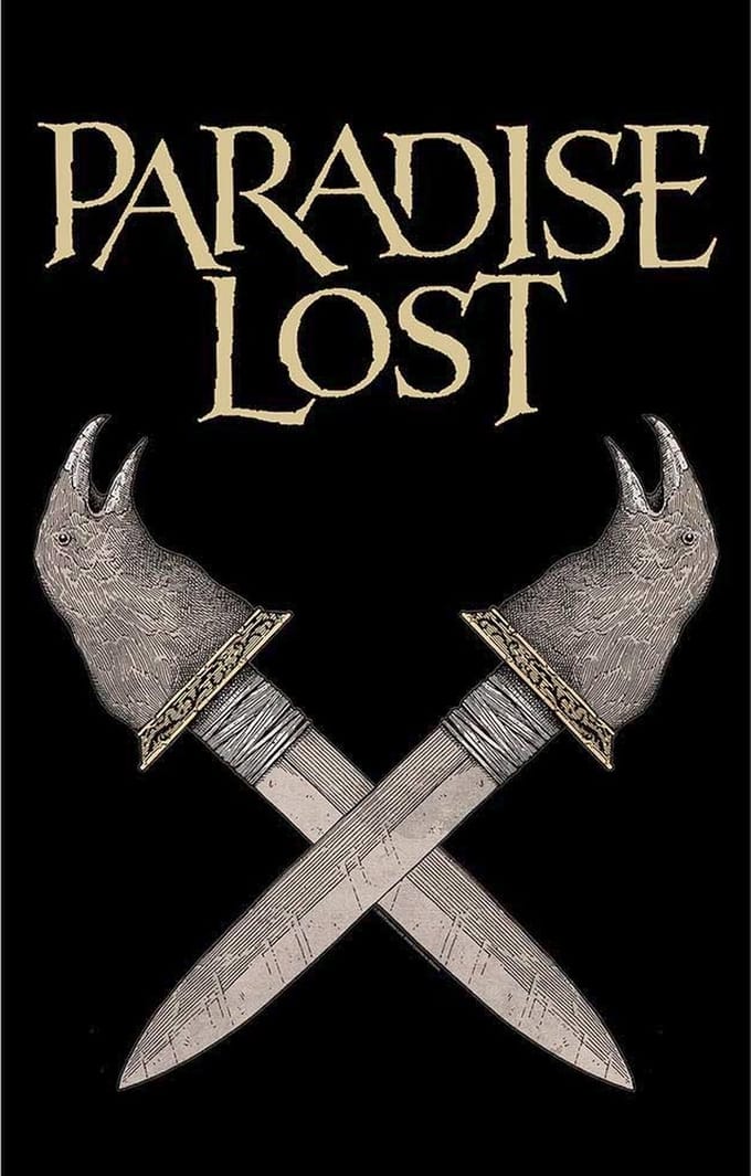 Paradise Lost - Obsidian Dagger Textiel Poster - Zwart