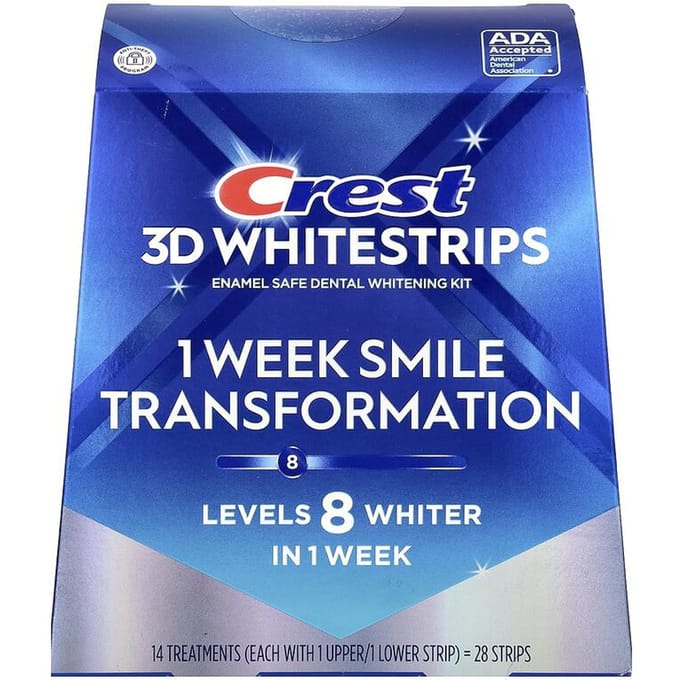3D Whitestrips™, Kit de blanchiment dentaire sans danger pour l'émail, 28 Bandes