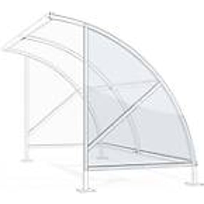 Zijwand voor luifelsysteem model Bamberg transparant B 2040/4080 mm, rechts, polycarbonaat