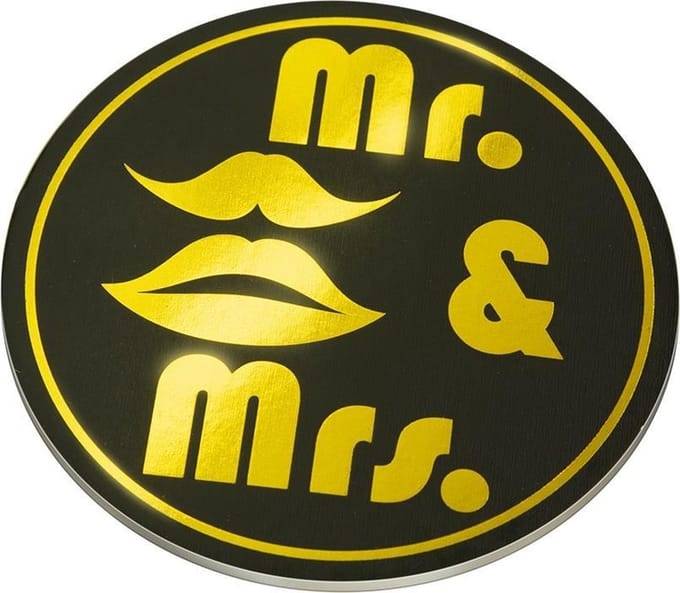 Glossy coasters - Mr. & Mrs.