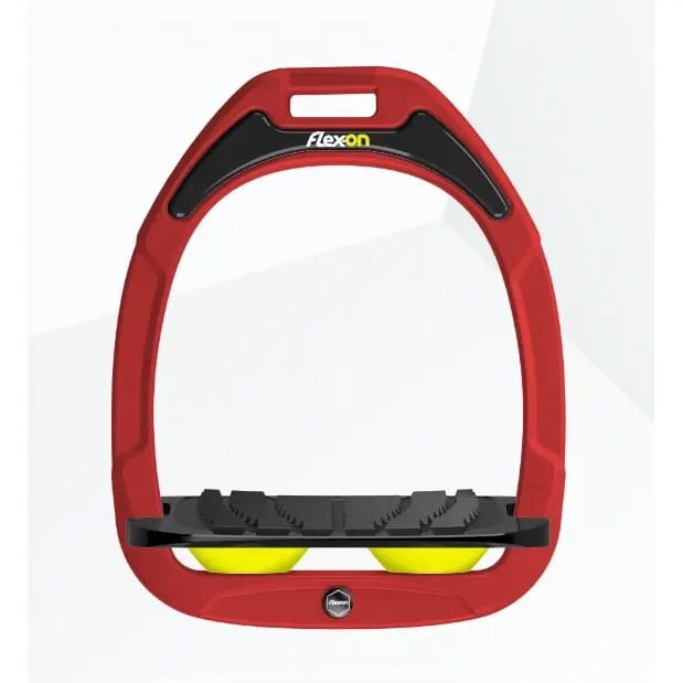 Ingelichte Hoefijzers Rood/Zwart/Geel Flex-On Green Composite