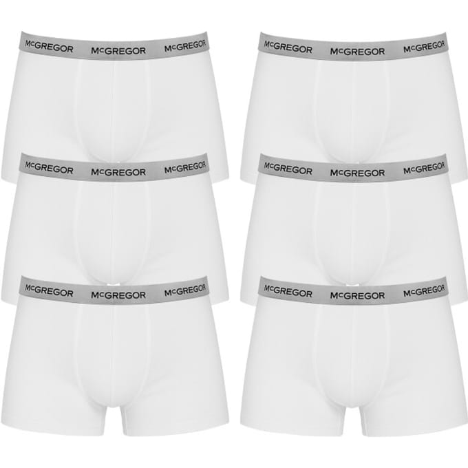 McGregor  - Premium Boxershorts - 6-pack White Taglia: M | Biancheria intima Outlet | Uomo | Bianco