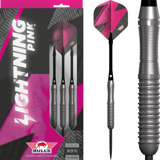 Bull's Lightning Pink 80% - Dartpijlen - 26 Gram