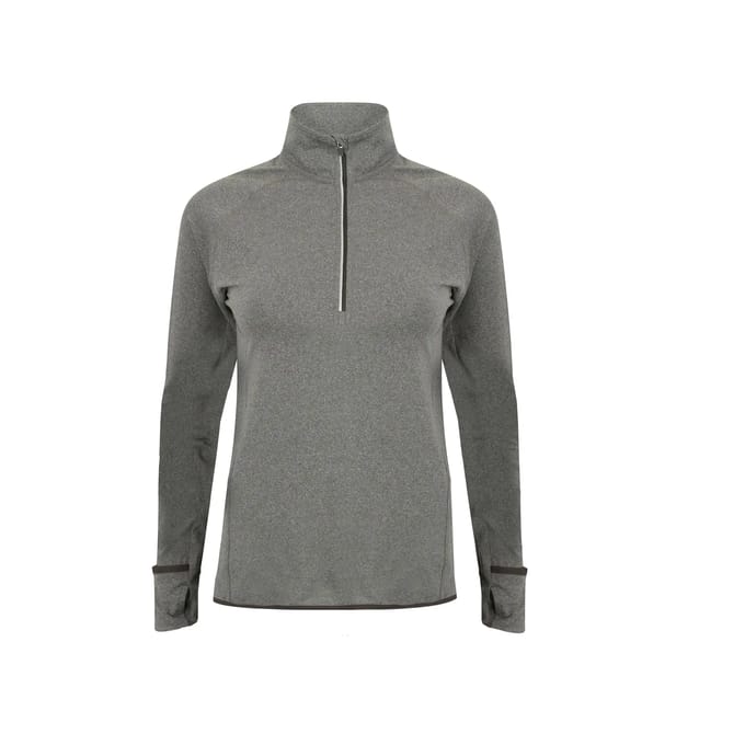 Langarm T-shirt 1/4 zip vrouw Tombo
