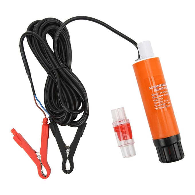 12V 20mm Boot Lenspomp 500GPH Draagbaar Compact Laag Geluidsniveau Inline Dompelpomp voor Camper Jacht Marine