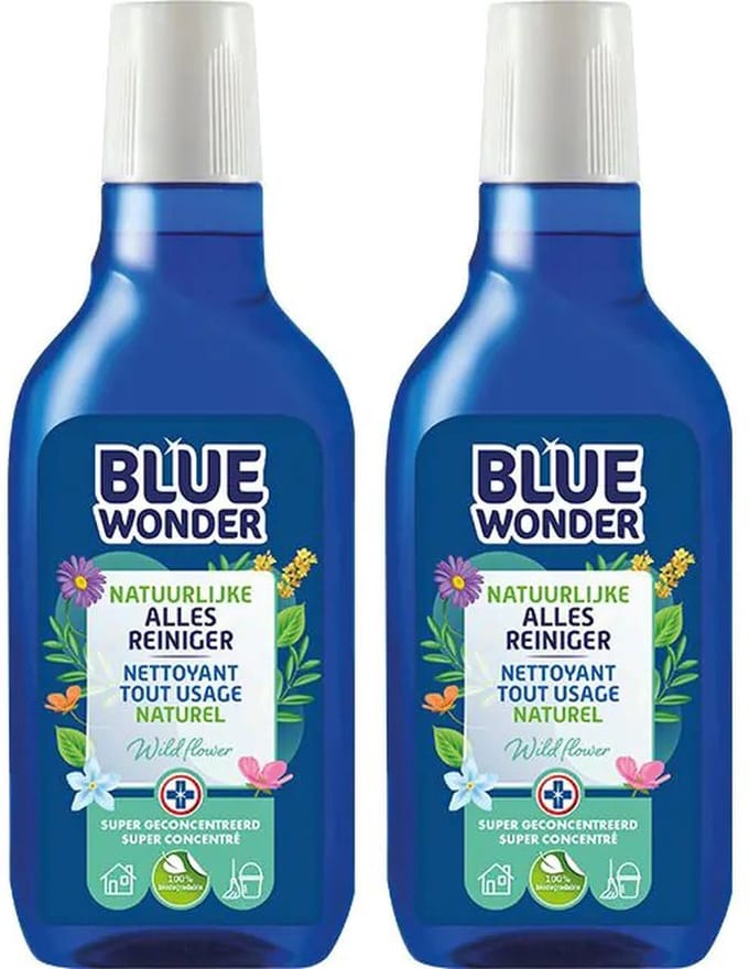 Blue Wonder 100% Natuurlijke Allesreiniger Dop 2-pack met KD spons