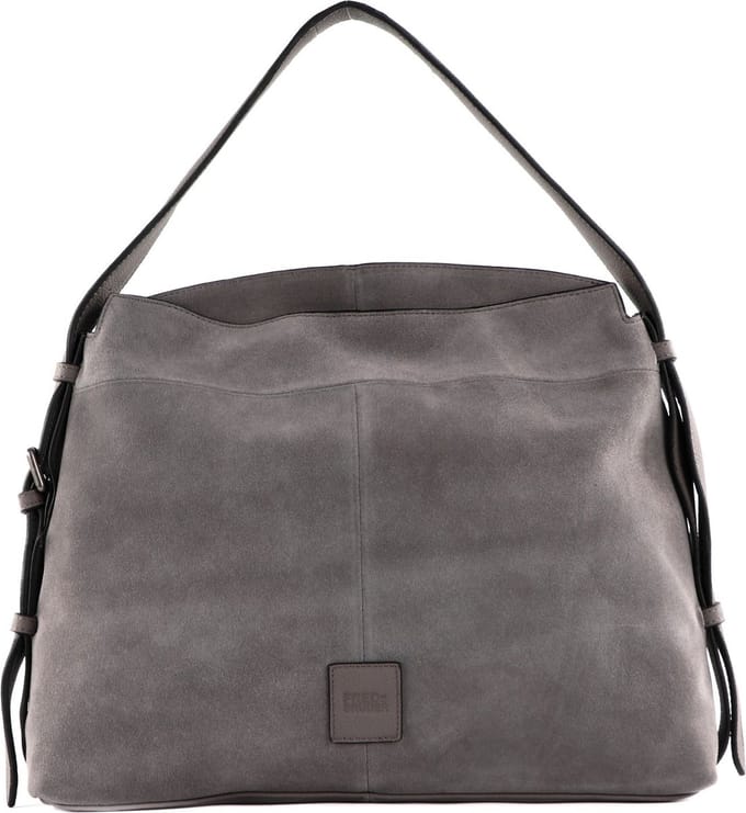 FREDsBRUDER Leren Schoudertas Sually Long Shoulderbag Graphite Grijs