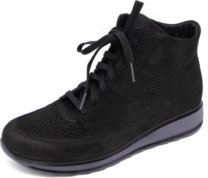 Durea Dames Veterboot - 9684-9165 Zwart - Wijdte H - Maat 8 (42)