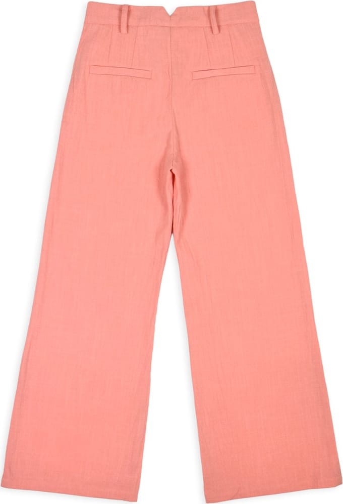Linnen bandplooi pantalon peach | Ammehoela 104