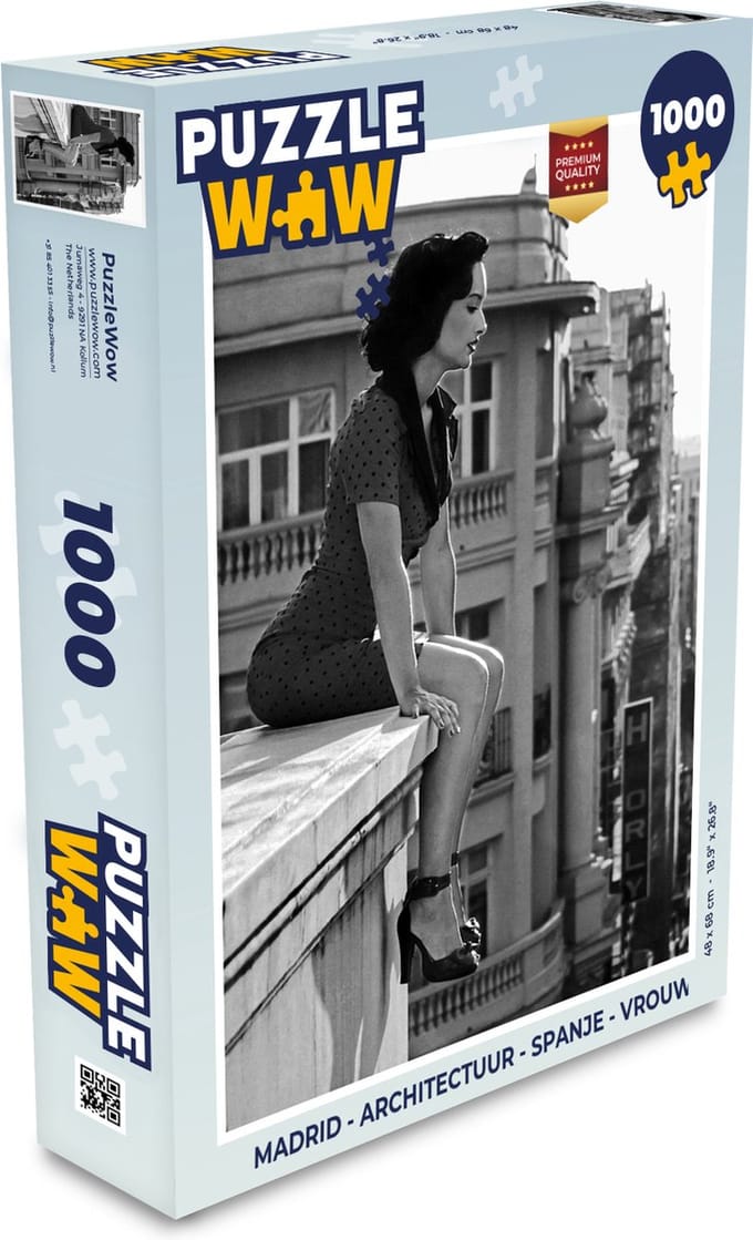 Puzzel Madrid - Architectuur - Spanje - Vrouw - Legpuzzel - Puzzel 1000 stukjes volwassenen