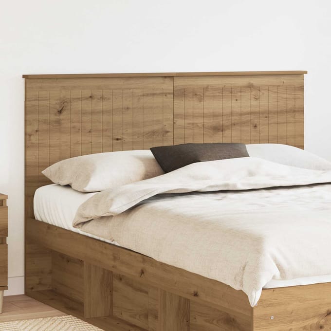 vidaXL Hoofdbord Artisan Eiken Bewerkt hout