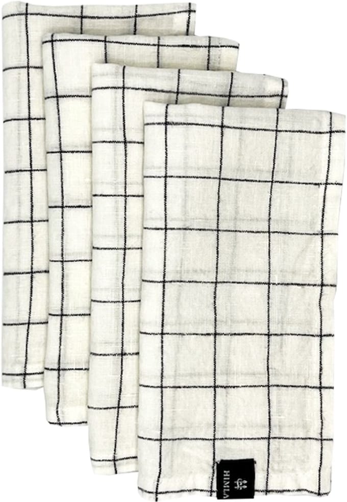 Britta servet black - set van 4