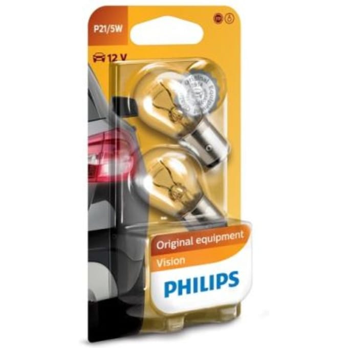 P27/7w lamp PHILIPS P21/5W Premium 12V/5/21W, 2 Stuk