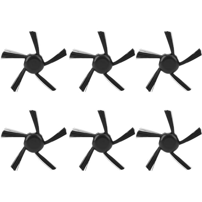 Lot de 6 brosses latérales de rechange pour balayeuse Neato Botvac série D D7 D5 D3 D80 black