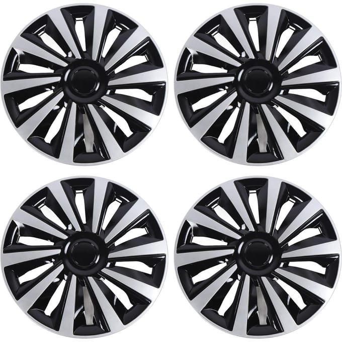 4 stuks 15 inch wielnaafkap Volledige bescherming Stijlvolle look Universele pasvorm Wieldop Naafdoppen voor Elke gray