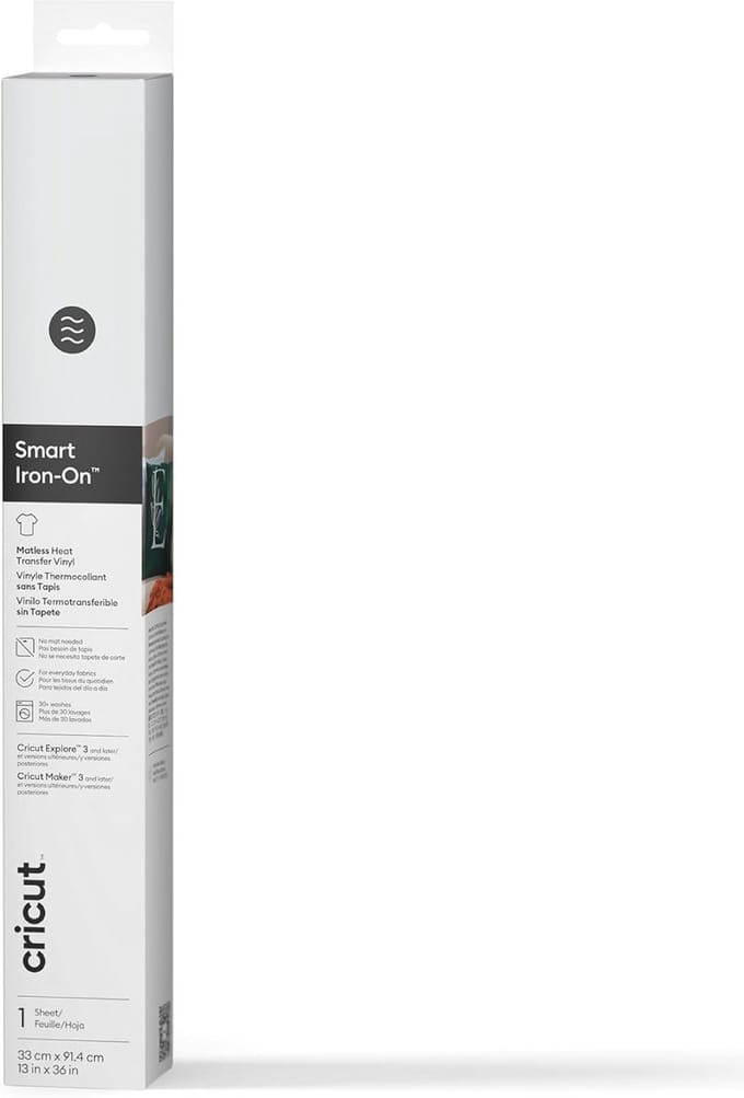 Smart Iron-On Transfer Vinyl 33x91cm (White) voor T-shirts en Buideltassen