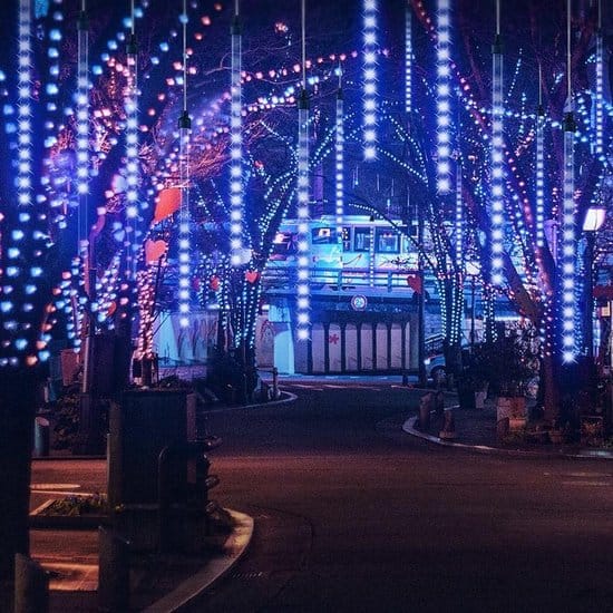 Kerstverlichting Ijsregen LED Lichteffect Blauw 8,6 Meter