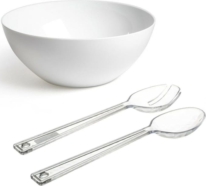 Plasticforte Slakom - Transparant slabestek - Kunststof - Wit - D26 cm