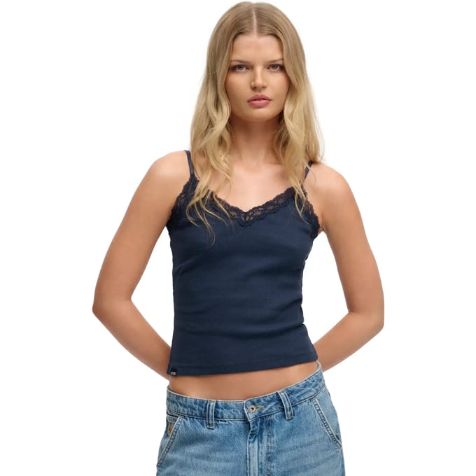 Dames Tops met Kanten Rand Superdry Essential