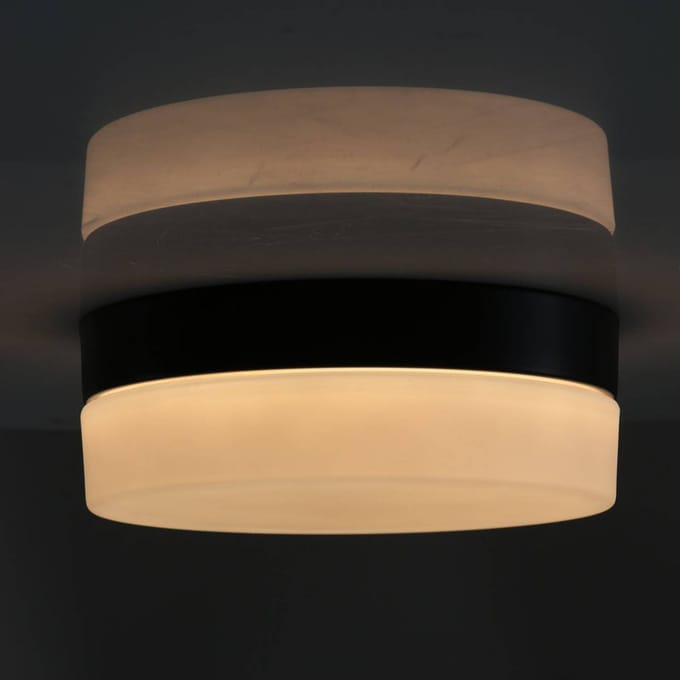 Plafondlamp Ikaro 1362ZW Zwart Ø18cm - Modern, Elektronica & Glas, Steinhauer