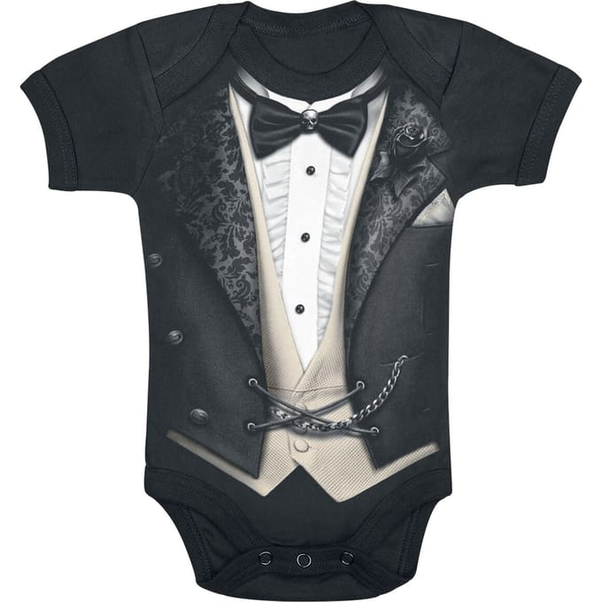 Spiral - Gothic Body - Tuxed - M - voor Kinderen - zwart