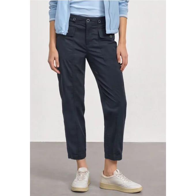 High Waist Barrel Leg Hose im Casual Fit