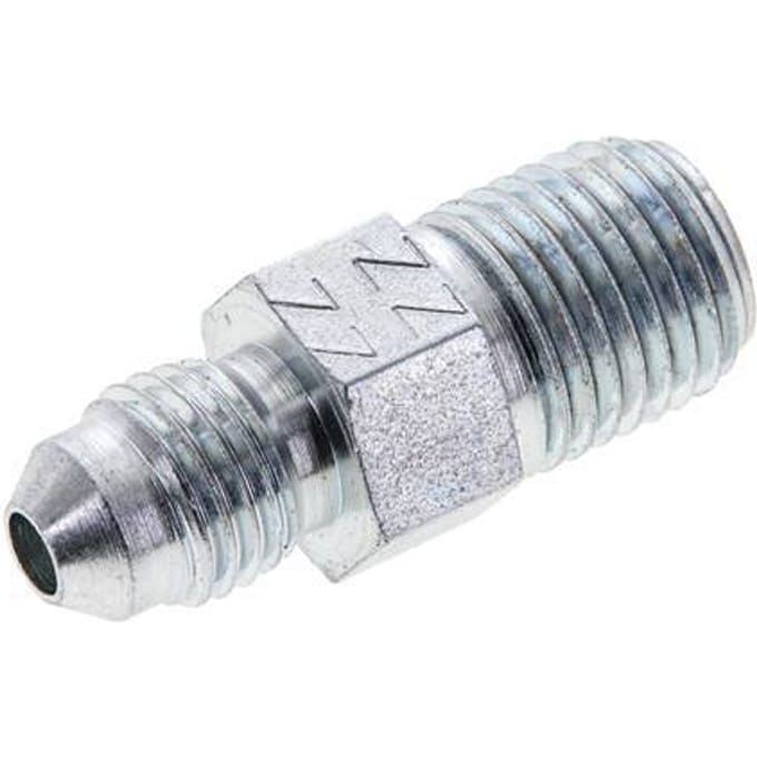 JIC  Dubbele Nippel UNF 7/16''-20 X 1/4'' NPT Staal 275bar [2 Stuks]